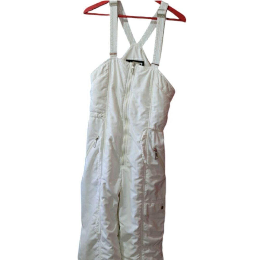 Head Sportswear White Vintage Snowsuit Snowbibs 12